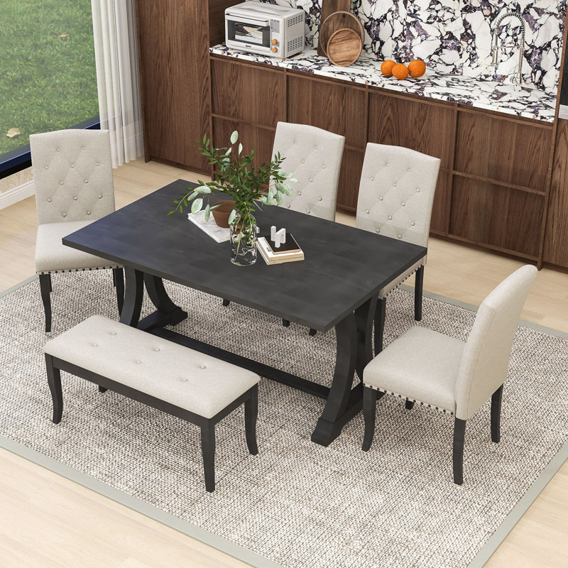 Ensemble repas pour 6 personnes Tunnelhill, Gris antique