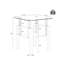 Ensemble de 2, table basse moderne en verre trempé, table de bout, table carrée pour le salon, transparent / blanc-1024876546-1024876547