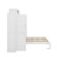 Lit escamotable avec garde-robe et tablette de rangement-1252694518