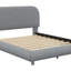 Lit plateforme tapissier avec tissu épais, structure solide et design courbé élégant-730011084-730011085