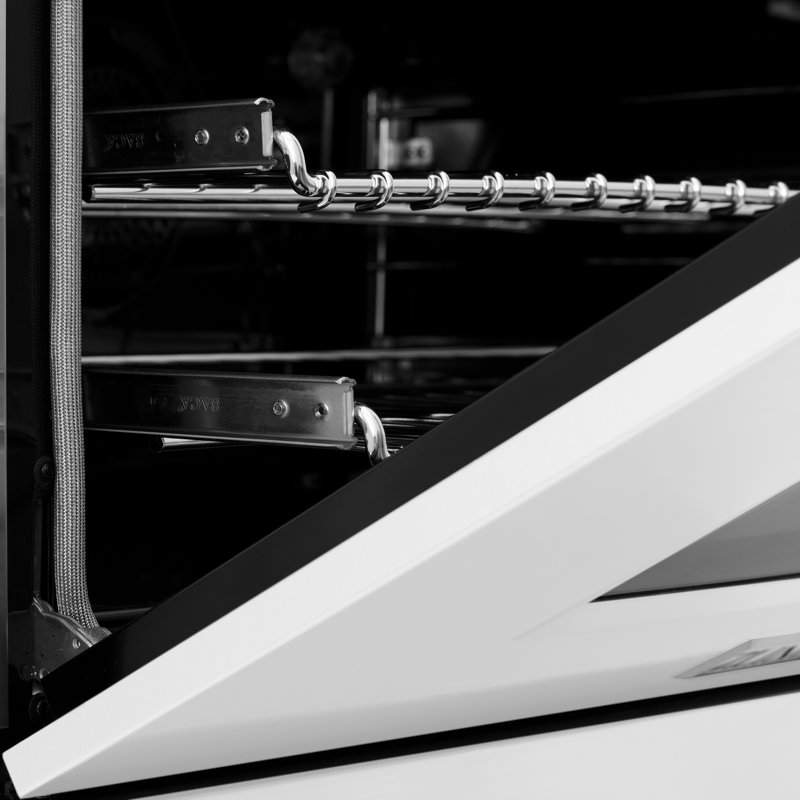 ZLINE 36" Legacy Dual Fuel Range, White Matte Stainless Steel
