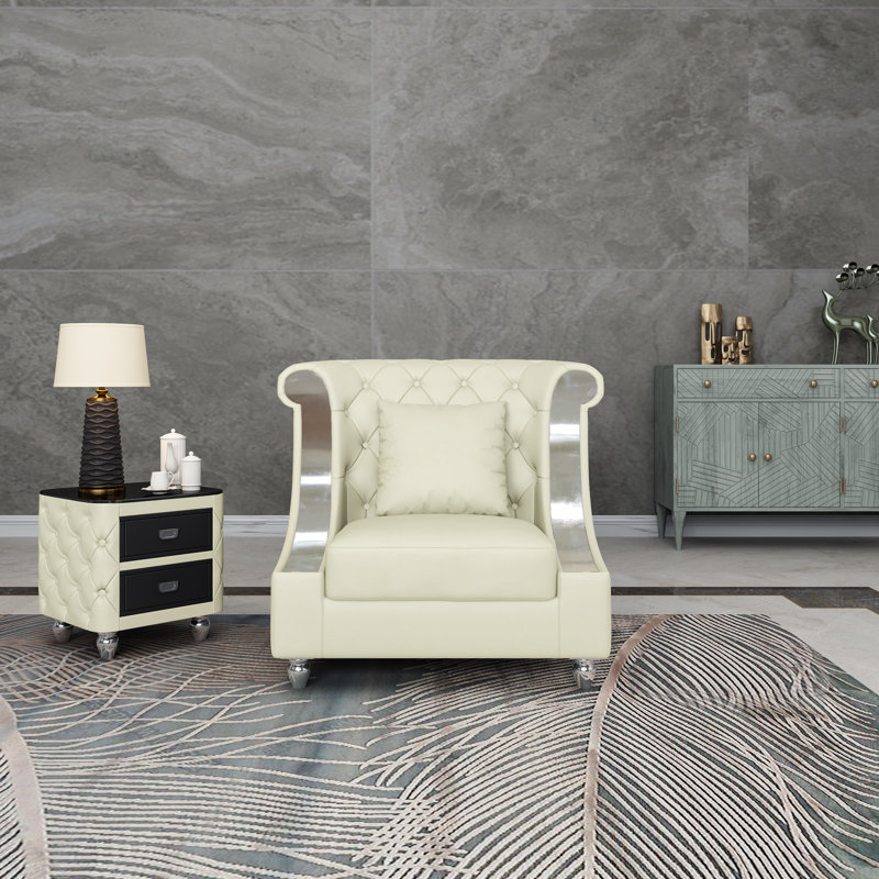 Mayfair Collection Club Chair, Off White