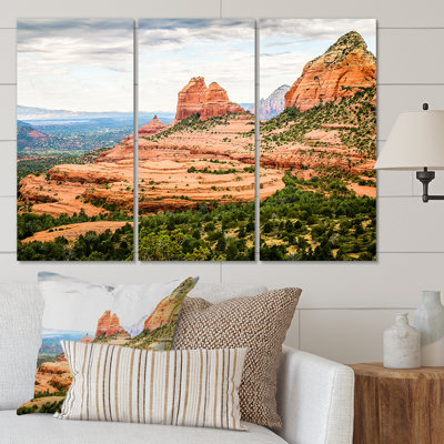 «Beautiful Shot Sedona Arizona On Canvas», reproduction de 3 pièces