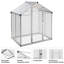 Walk In Greenhouse - Serre d'extérieur 4 pi x 6 pi avec évent de toit et gouttière - Panneaux robustes en polycarbonate avec cadre en aluminium 