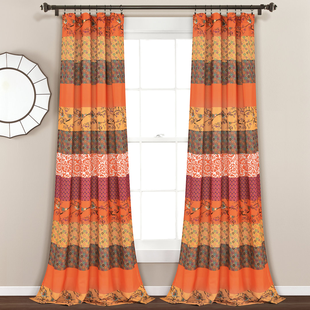 Polyester Semi Sheer Curtain Pair (Set of 2) Lush Decor