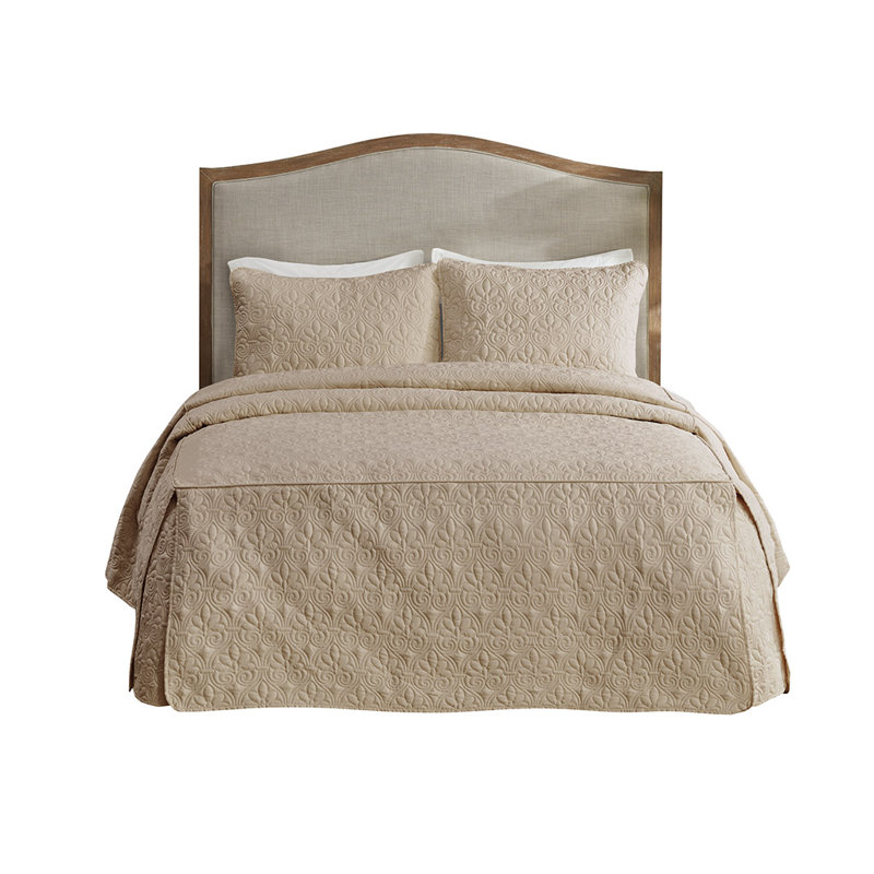 Sandy Bedding, Courtepointe grande + 2 taies décoratives, Kaki