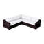 Sièges d'extérieur avec coussins crème, structure, matériau de coussin de décoloration, disposition modulaire pour un ensemble de patio confortable entièrement assemblé, toile de qualité commerciale ultra douce de qualité commerciale