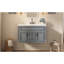 Meuble-lavabo mural 36 po avec lavabo et tiroirs en céramique, meuble-lavabo simple de style français avec charnières à fermeture douce-129445333