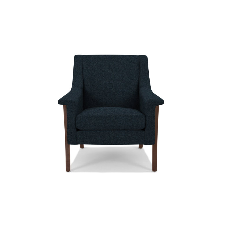 Fauteuil Arlo, Noyers, Mélange de polyester denim