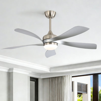 Ventilateur de plafond moderne 52 po avec lumière DEL et télécommande Damecia