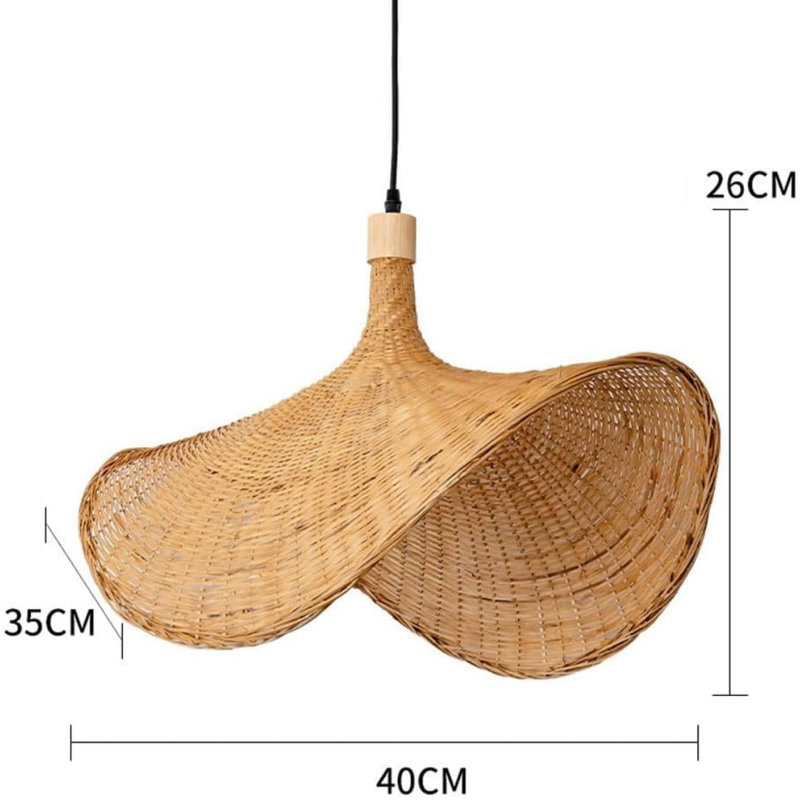 Luminaire suspendu en rotin de bambou pour îlot de cuisine, éclairage de lustre en osier naturel Boho, plafonnier suspendu tissé à la main pour restaurant
