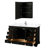 Deborah 60 " W Freestanding Standard Free Standing Single Double Single Vanity Bathroom Vanity With Marble Top with Mirror-97759008-97759010