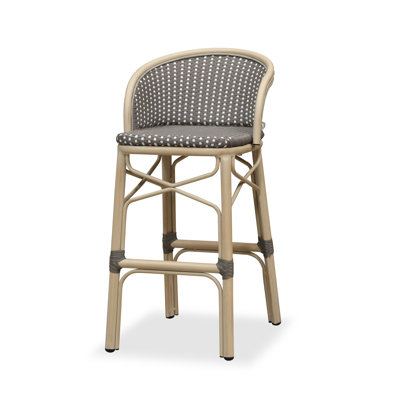 Tabouret de bar en PE en rotin avec accoudoirs ergonomiques PURPLE LEAF