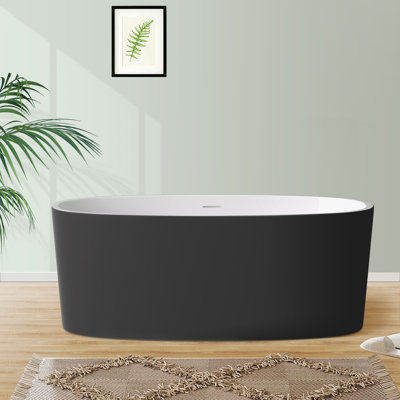 59'' x 30'' Freestanding Soaking Acrylic Bathtub