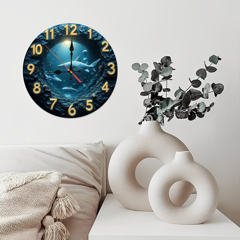 Horloge murale Ocean Shark