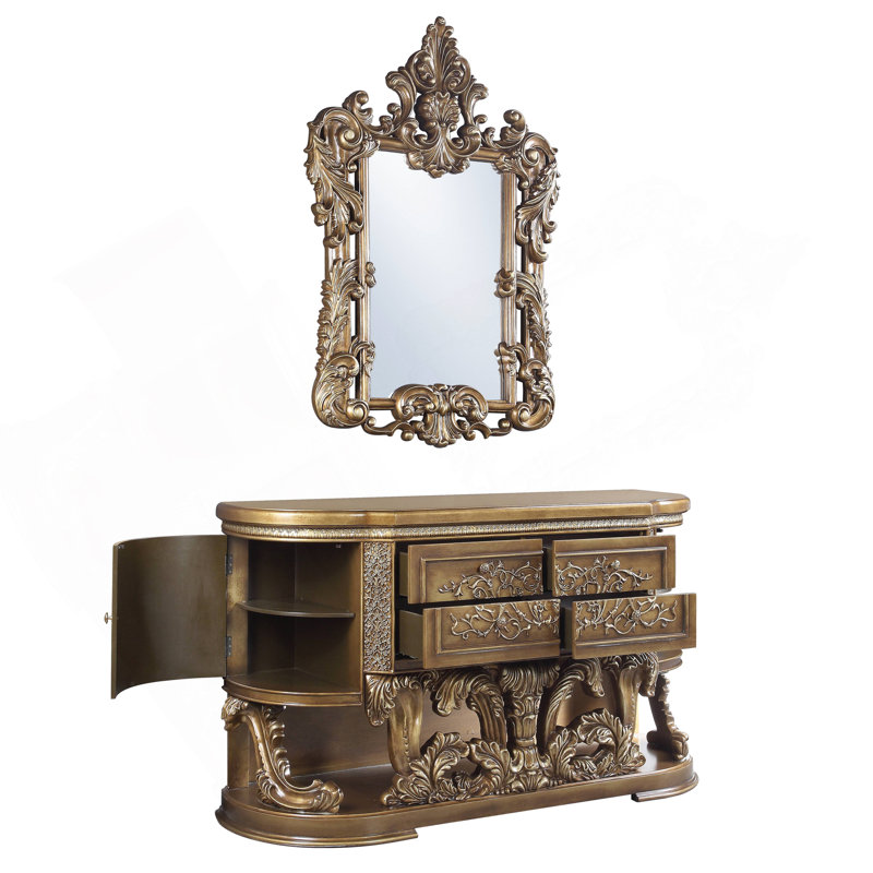 Constantine Brown & Gold Finish Mirror (Mirror Only)