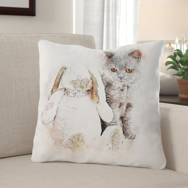 Housse et insert de coussin carré Critchlow, Microsuède, Intérieur