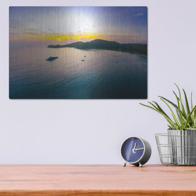 Luxe Metal Art 'Seychelles - Mahe Island Sunrise' " Seychelles - Mahe Island Sunrise " Print