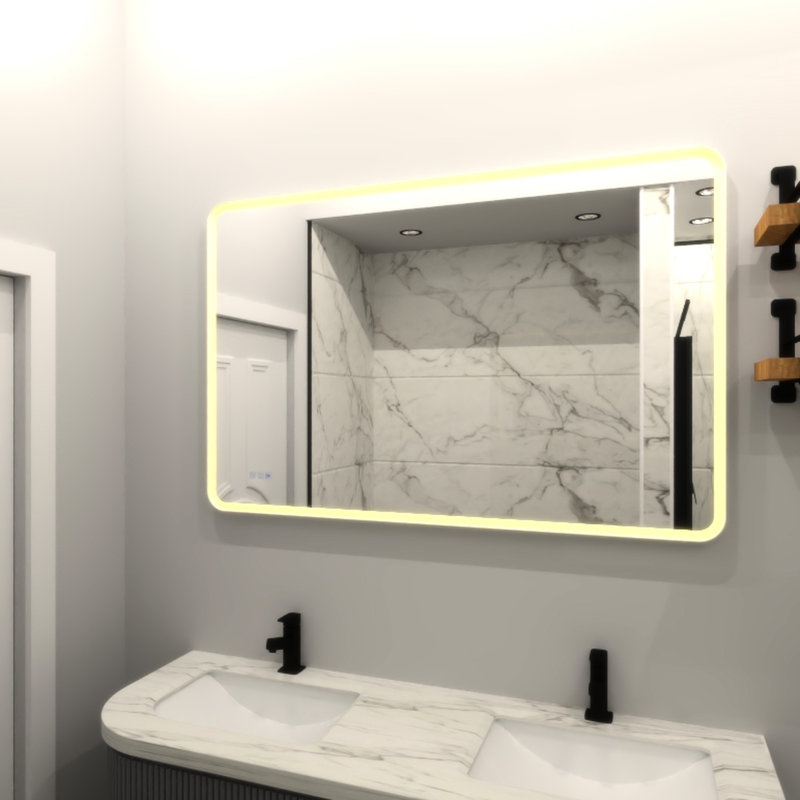 Miroir de salle de bain à DEL à brouillard 60 X 36