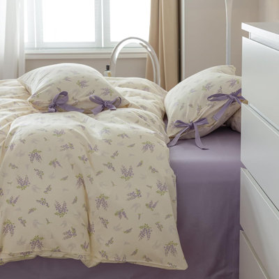 Microfiber Floral Print Comforter Set