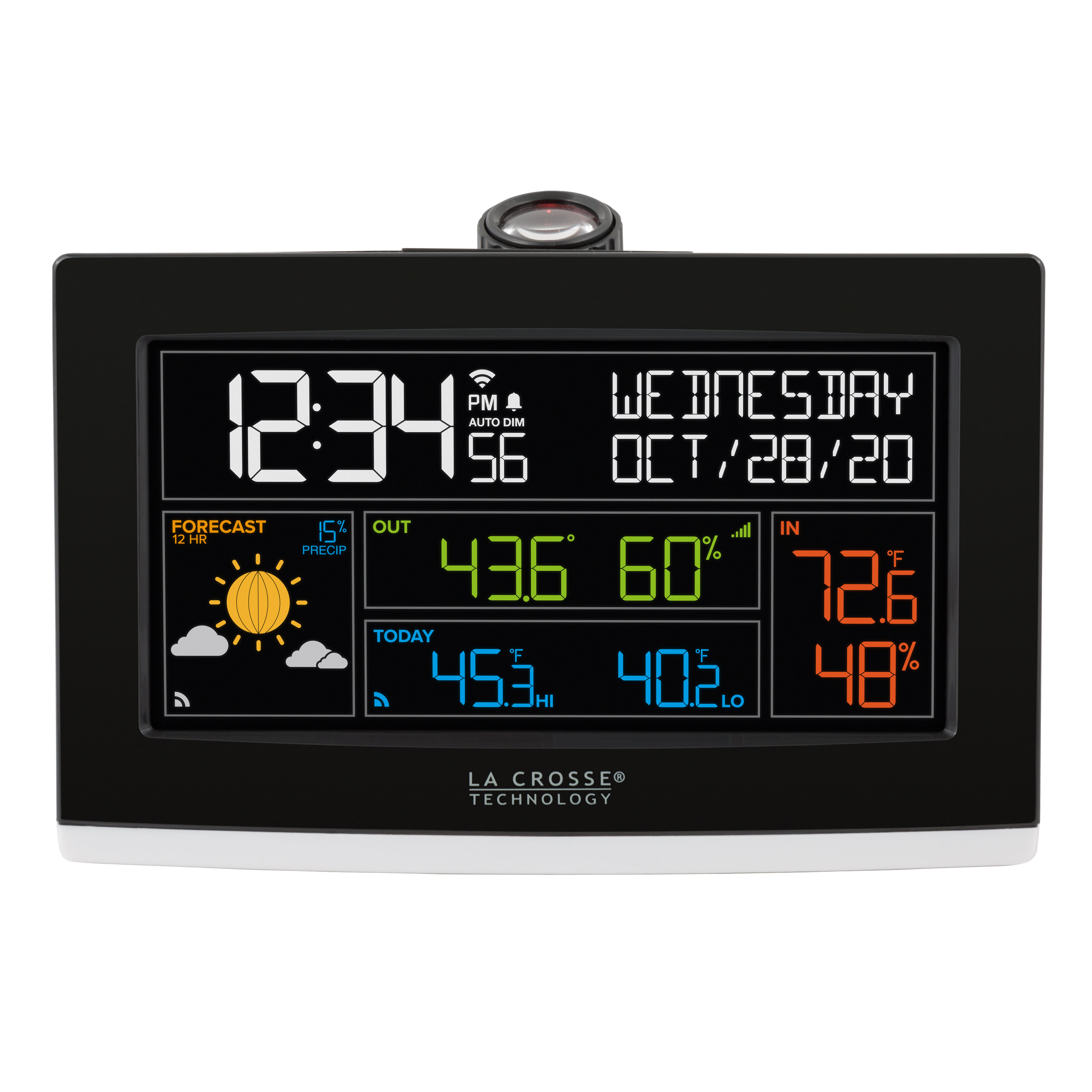 Projection Alarm Clock Outdoor Temperature