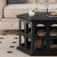 Table basse en bois massif au design rétro-107205979