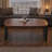 Modern Square Coffee Table in Two-Tone Solid Wood with Double Leg Base