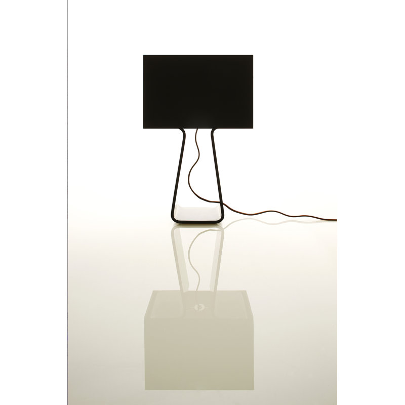 Tube Top Table Lamp, 14" H x 9.5" W x 4.5" D, Charcoal/Charcoal