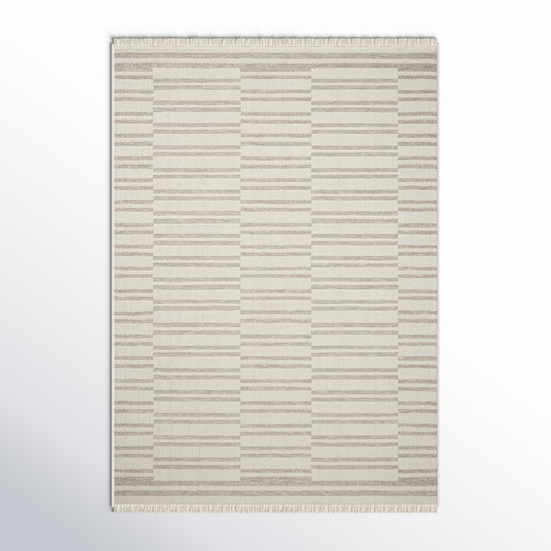 Malibu Brown/Beige Indoor / Outdoor Area Rug, Rectangle 6'4" x 9'2"