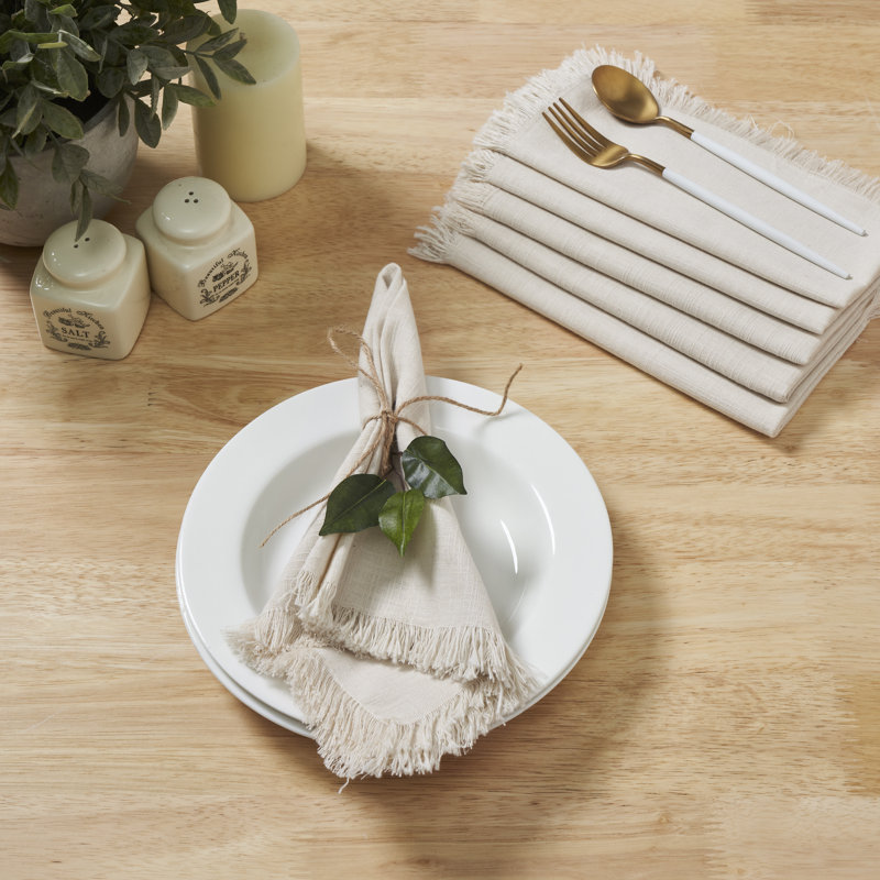 100% Cotton Solid Colour Varied Napkin, Beige