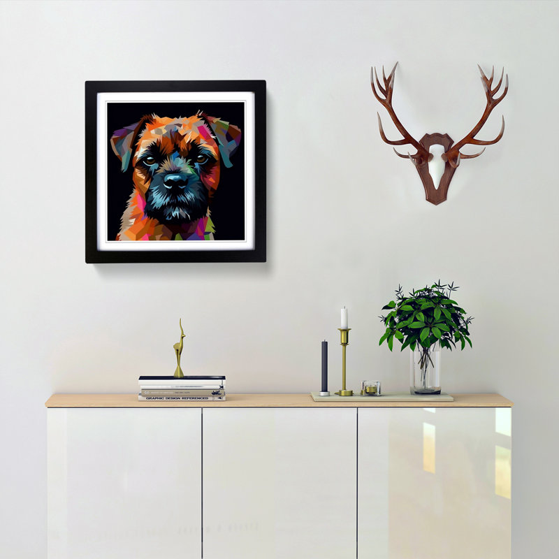 Border Terrier - Framed Print, Black
