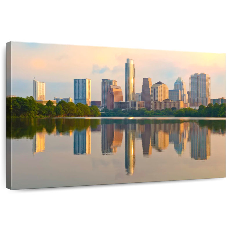 Austin Skyline Reflection, 20" H x 30" W