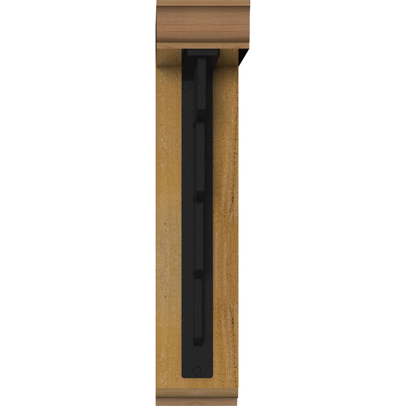 Support de fer traditionnel 4 po Diane, H 19 po x P 16 po, Cèdre rouge de l'Ouest l 4 po x T 2 po (sciage br