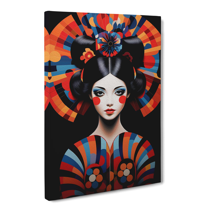 Geisha Op - Wrapped Canvas, 50cm H x 35cm W x 3cm D