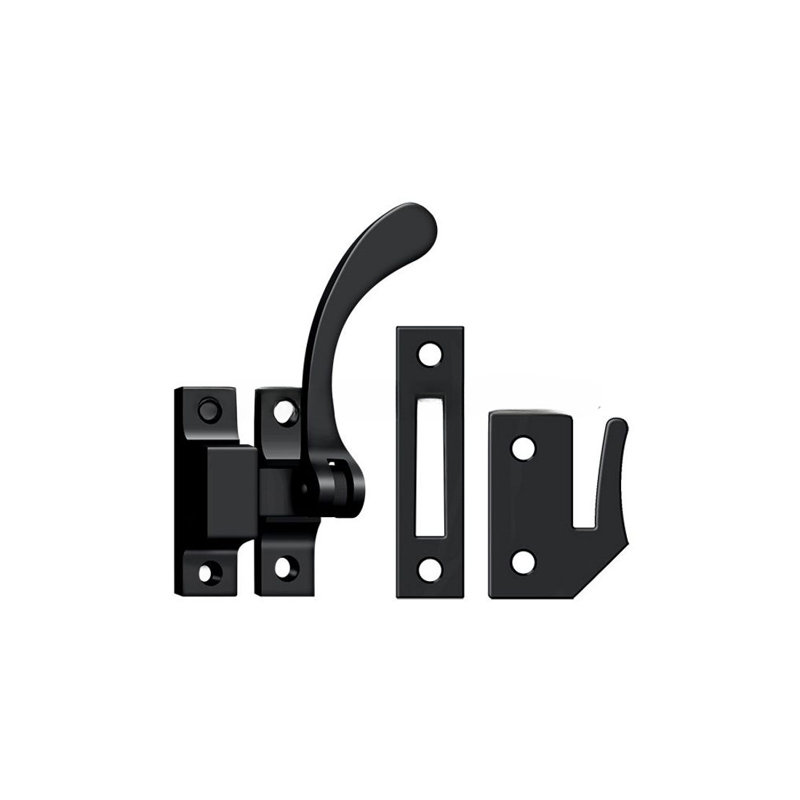 Deltana CF450U19 Window Lock, Casement Fastener, Reversible, 4-1/2" in Paint Black, Paint Black