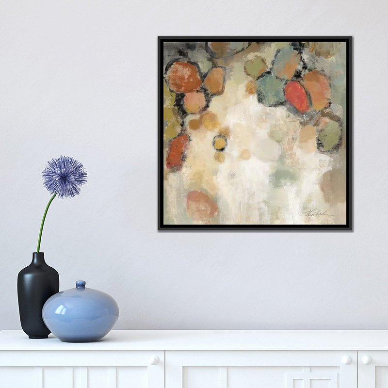 Reproduction d'art sur toile tendue, H 18 po x l 18 po x P 1,5 po, Toile avec cadre noir, Pas de tapis