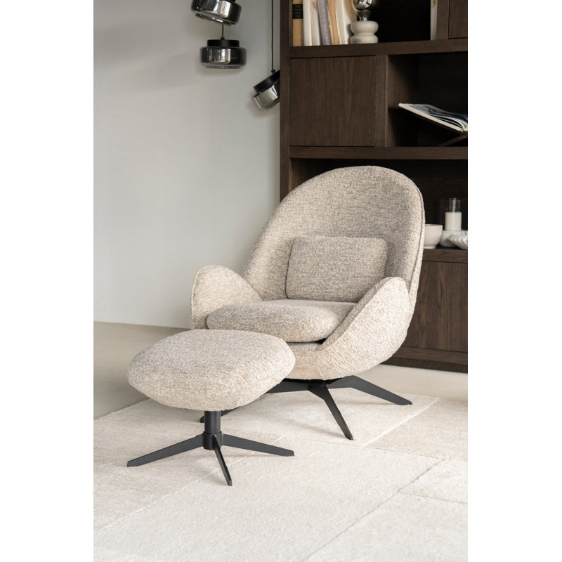 Ryan Swivel Lounge Chair, Beige