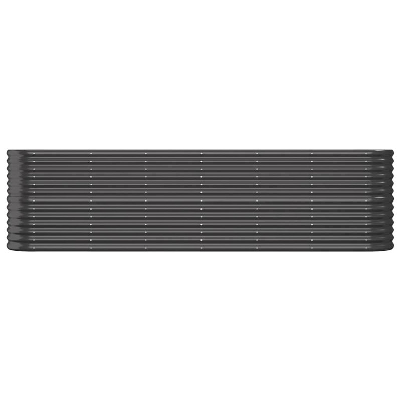 Garden Raised Bed Powder-coated Steel, Anthracite, 68 cm x 260 cm x 40cm