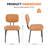 PU Leather Upholstered Side Dining Chairs Set with Backrest (Set of 4)-1298915354