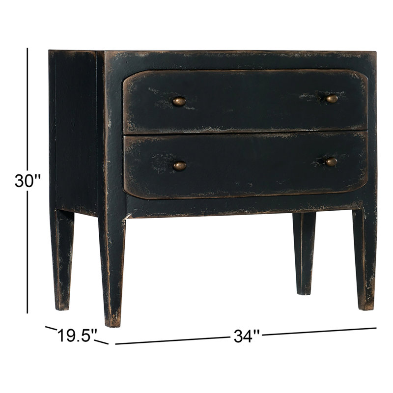 CiaoBella 2 - Drawer Nightstand, Black