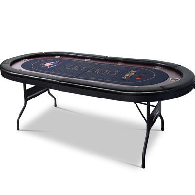 Kulamoon 86'' 10 - Player Foldable Poker Table
