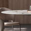 Table ronde moderne en pierre frittée