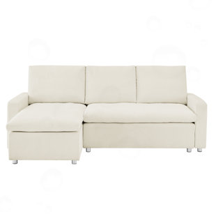 L-Shape Convertible Sleeper Sofa with Reversible Chaise