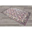 Tapis mauve / beige / vert floral tissé à plat à la main-39858255