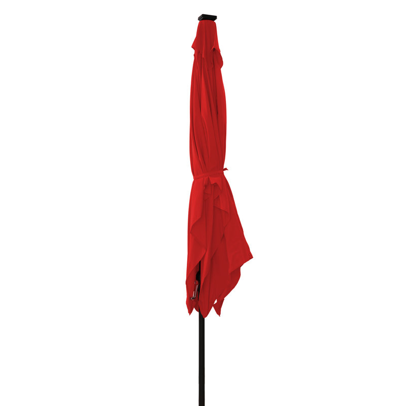 Parasol de marché rectangulaire 10 pi Barrios, Rouge