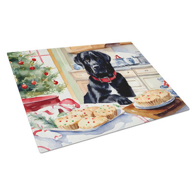 Labrador Retriever Christmas Cookies Glass Cutting Board