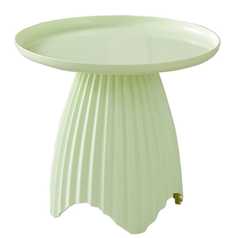 Round Coffee Table Living Room Side Table Bedroom Night Stand Plastic End Table Home Decor Leisure Table Balcony Table, Green