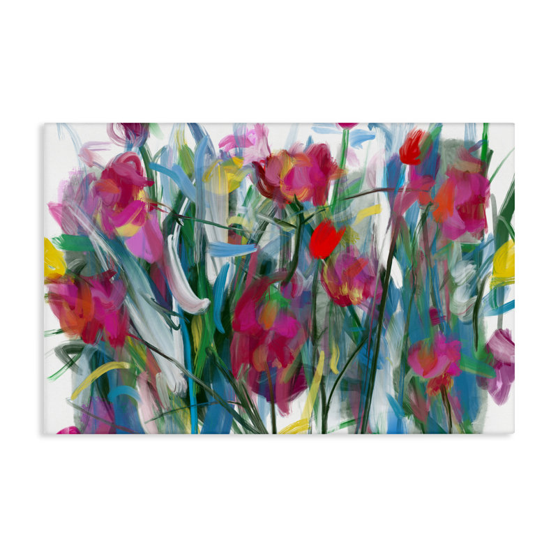 Expressive Blooming Roses, conception par Atelier Posters, H 16 po x l 24 po