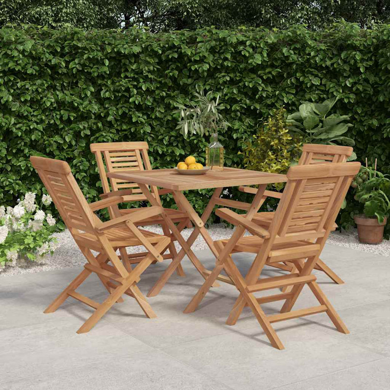 Camanche 4 - Person Teak Patio Dining Set with Square Table