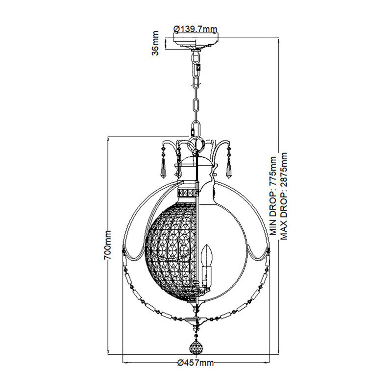 Fairman 3 - Light Sphere Pendant